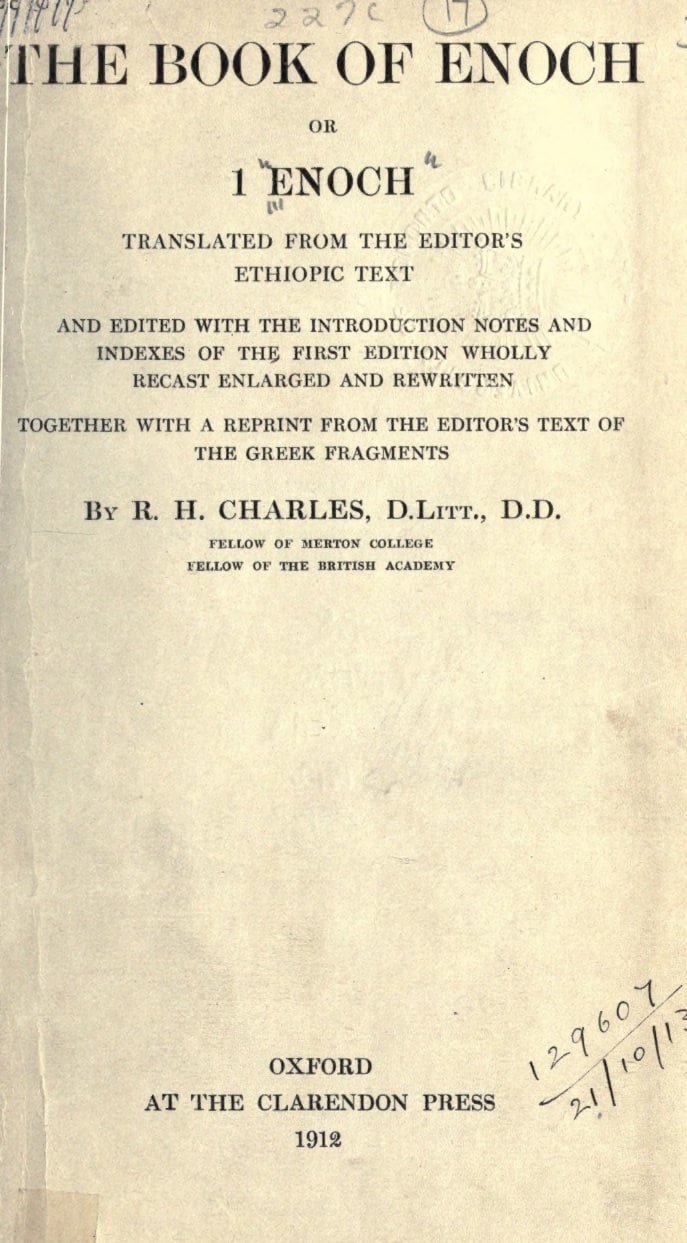 An Oxford title page on browned paper. The title is set in large spaced capitals, followed by several lines of small capitals describing the translation and the apparatus, the translator's name and college, and the Clarendon Press imprint with the date. An accession number is written in ink at the lower right.