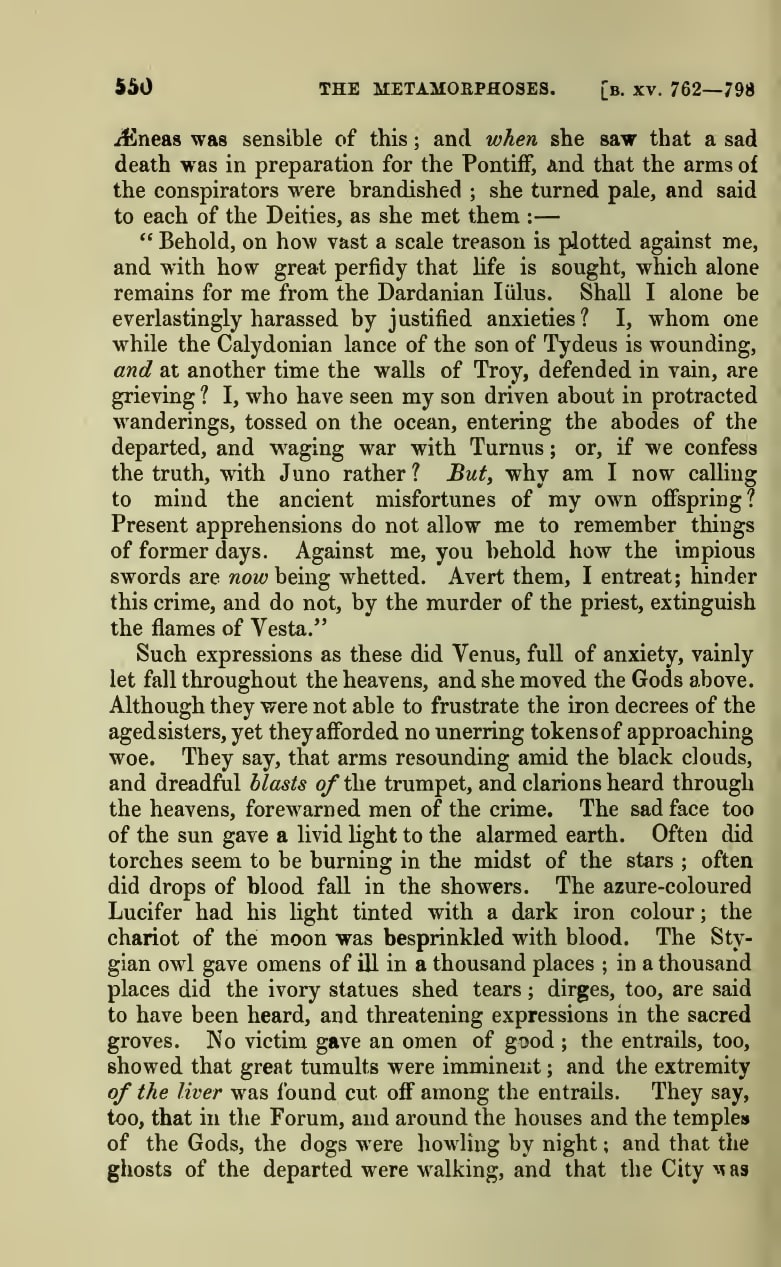 A dense printed page of English prose in small type, with a running head giving the book and line numbers and footnotes in still smaller type at the foot.