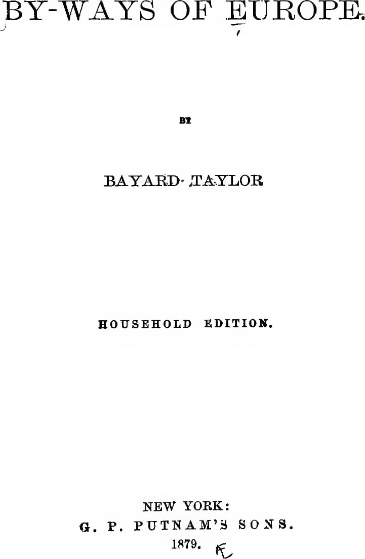 A plain title page: the title in spaced capitals, the author's name below, the words Household Edition, and the New York imprint with the date at the foot.