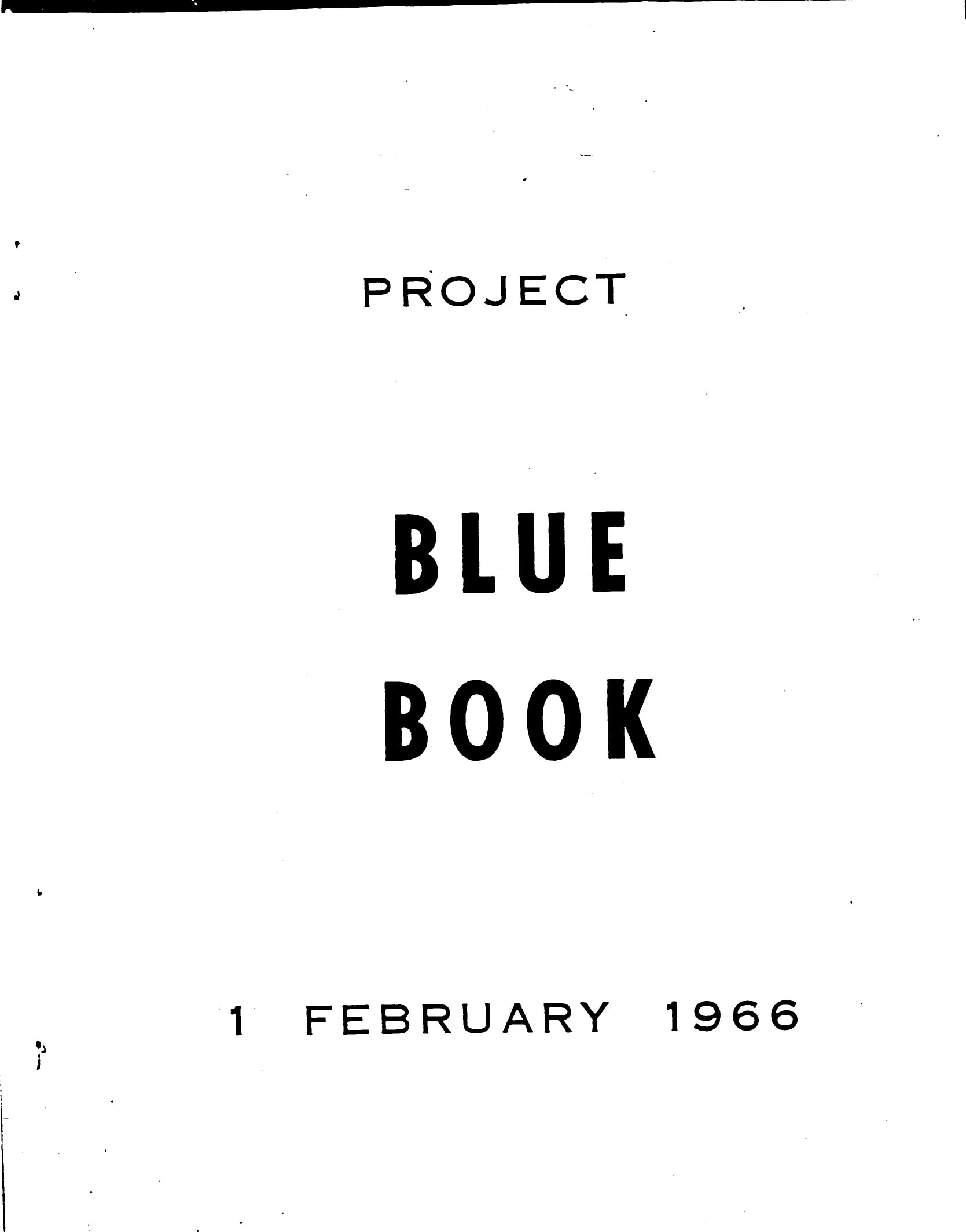 A plain typed cover sheet, photographed from a copy. The words are set out in three widely spaced lines in typewriter capitals, with a date at the foot. There is no seal, border or ornament.